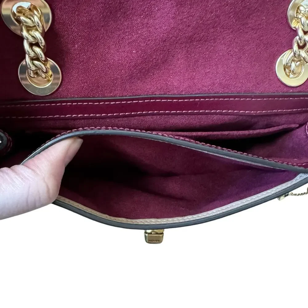 COACH Mini Cassidy Crossbody Shoulder Satchel Snake Embossed Leather Signature